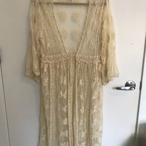 Natural Life Lace Long Cardigan
